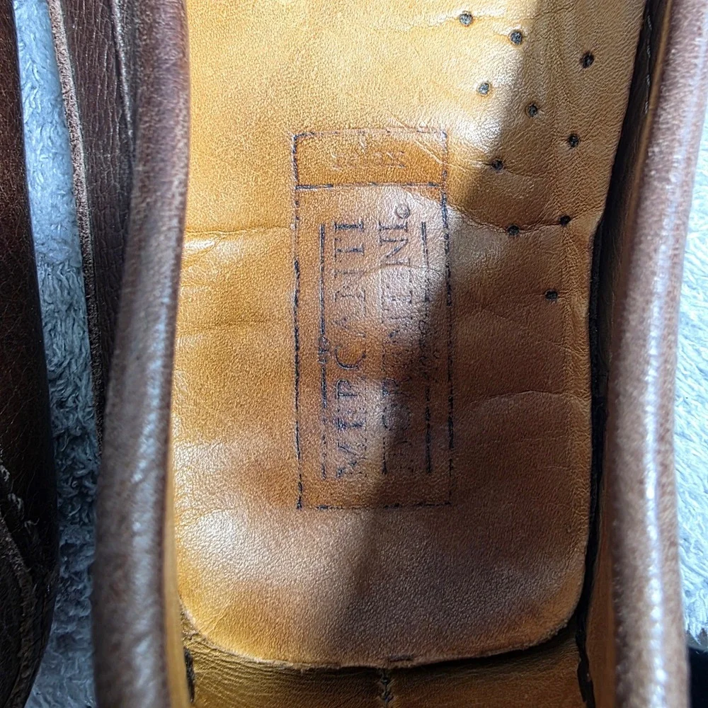 Mercanti Fiorentini Driving‎ Loafers Moccasins Brown Pebbled Leather Mens 11.5 M